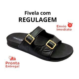 Chinelo Feminino Adulto Slide Pala Fivela Regulagem Mulher Promoção