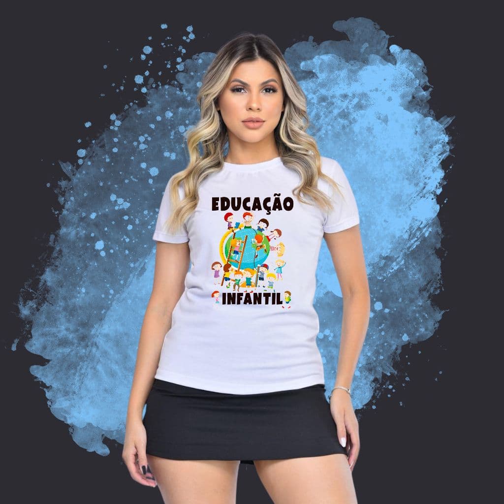 Camiseta T-shirt Blusa Feminina PROFISSÃO EDUCAÇÃO INFANTIL