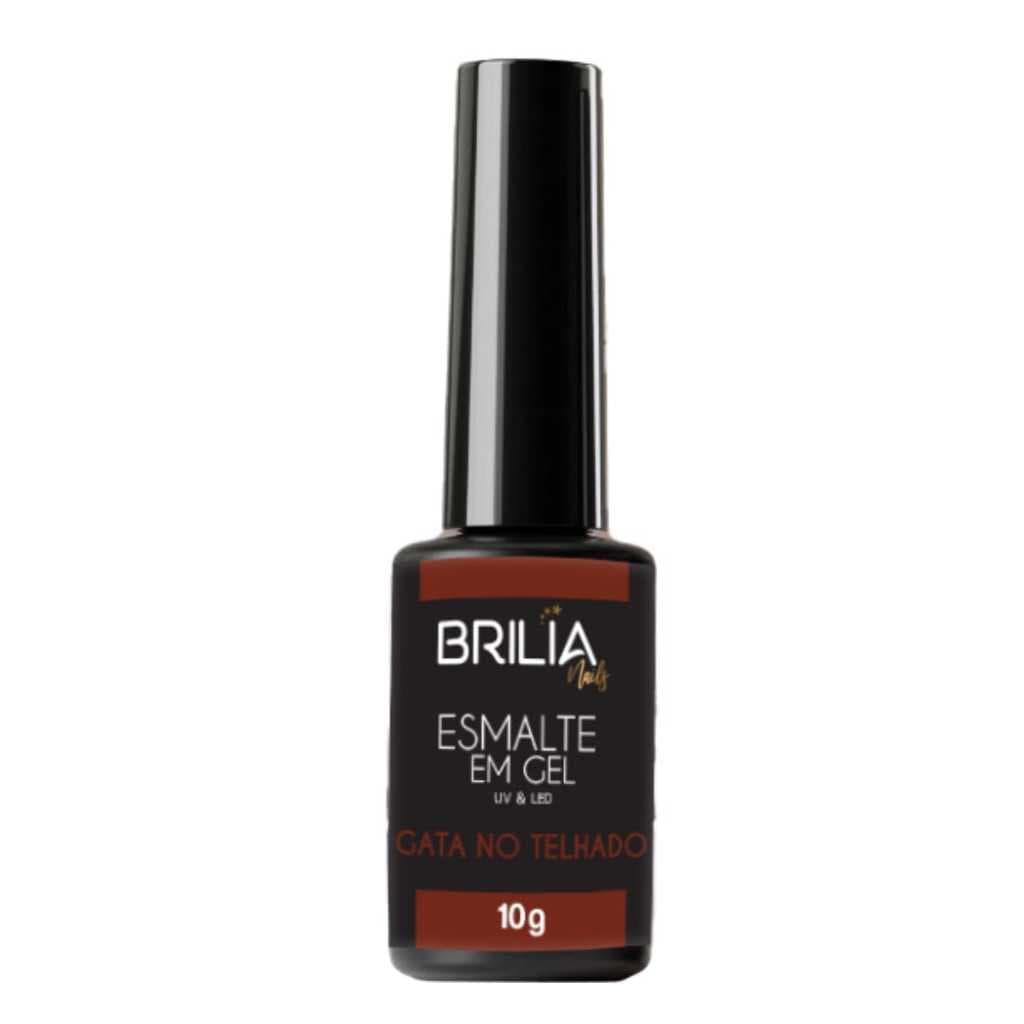 Brilia Nails Esmalte Gata Telhado Gel 10g Cabine Led/Uv por 30 seg