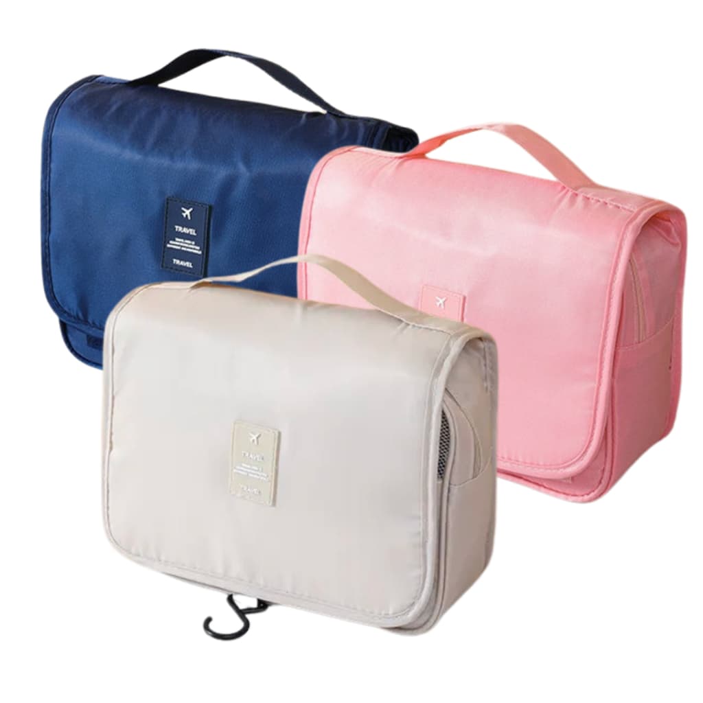 Necessaire Organizadora De Mala Portátil Higiene Pessoal Viagem Divisórias Com Cabide