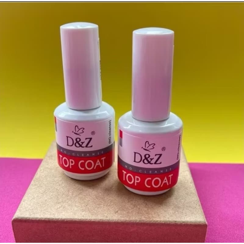 kit 2 top coat D&Z preparador para unhas de gel