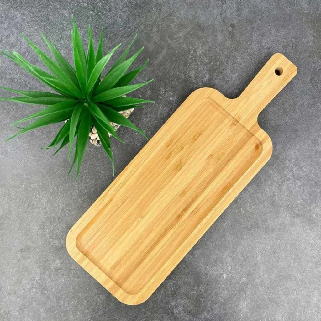 Petisqueira Tábua Bambu Tipo MDF servir frios ESTREITA churrasco cozinha 39x14cm