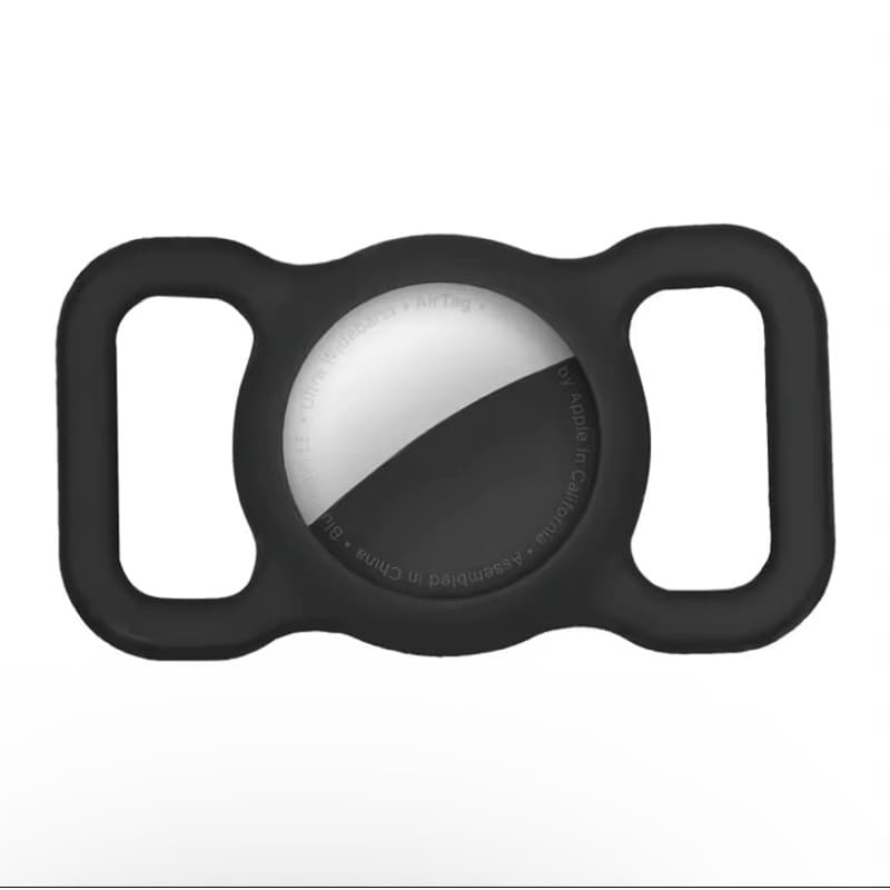 Case Capa Para Airtag Coleira Silicone Cachorro Dog Gato Cor Preto