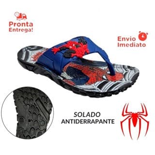 Chinelo Infantil Masculino Tratorado Menino Lançamento Confortavel Leve Promoção Super Heroi