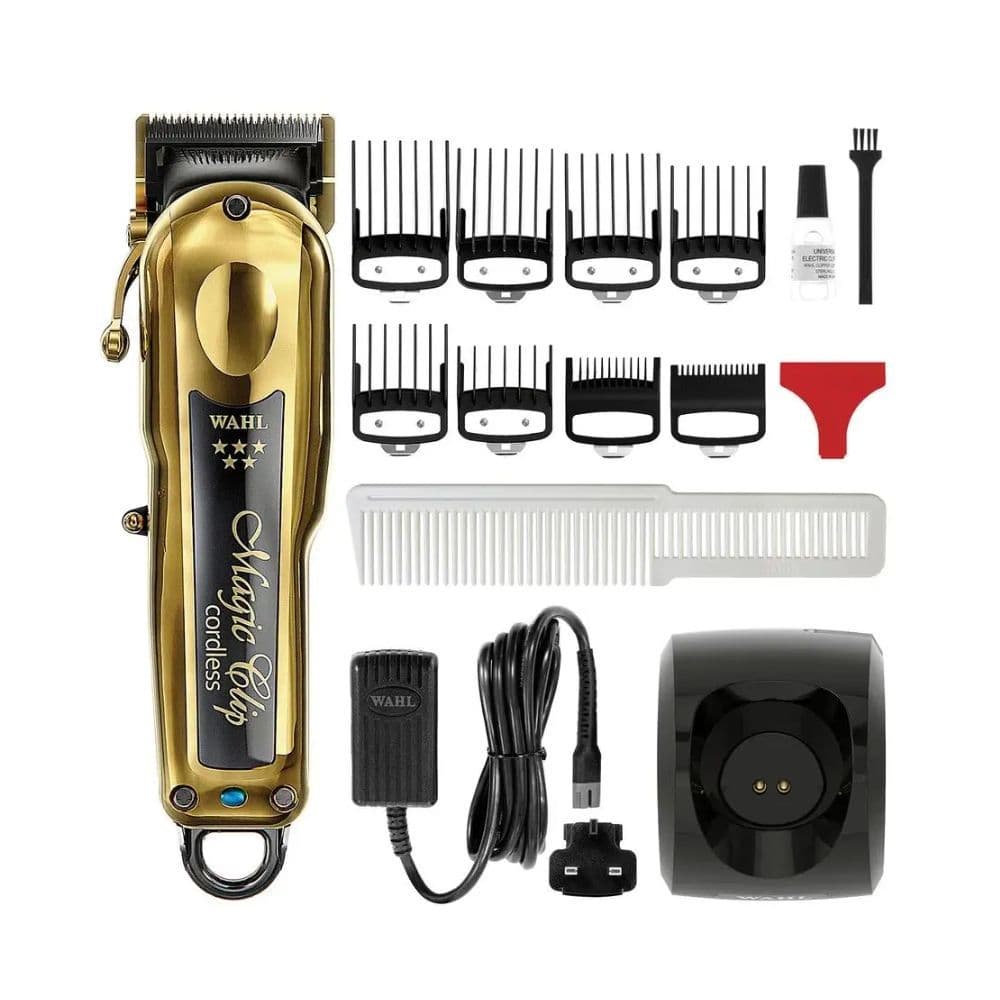 Wahl Maquina de Cortar Cabelo Magic Clip Sem Fio, Gold Bivolt Profissional, Motor 6.500RPM