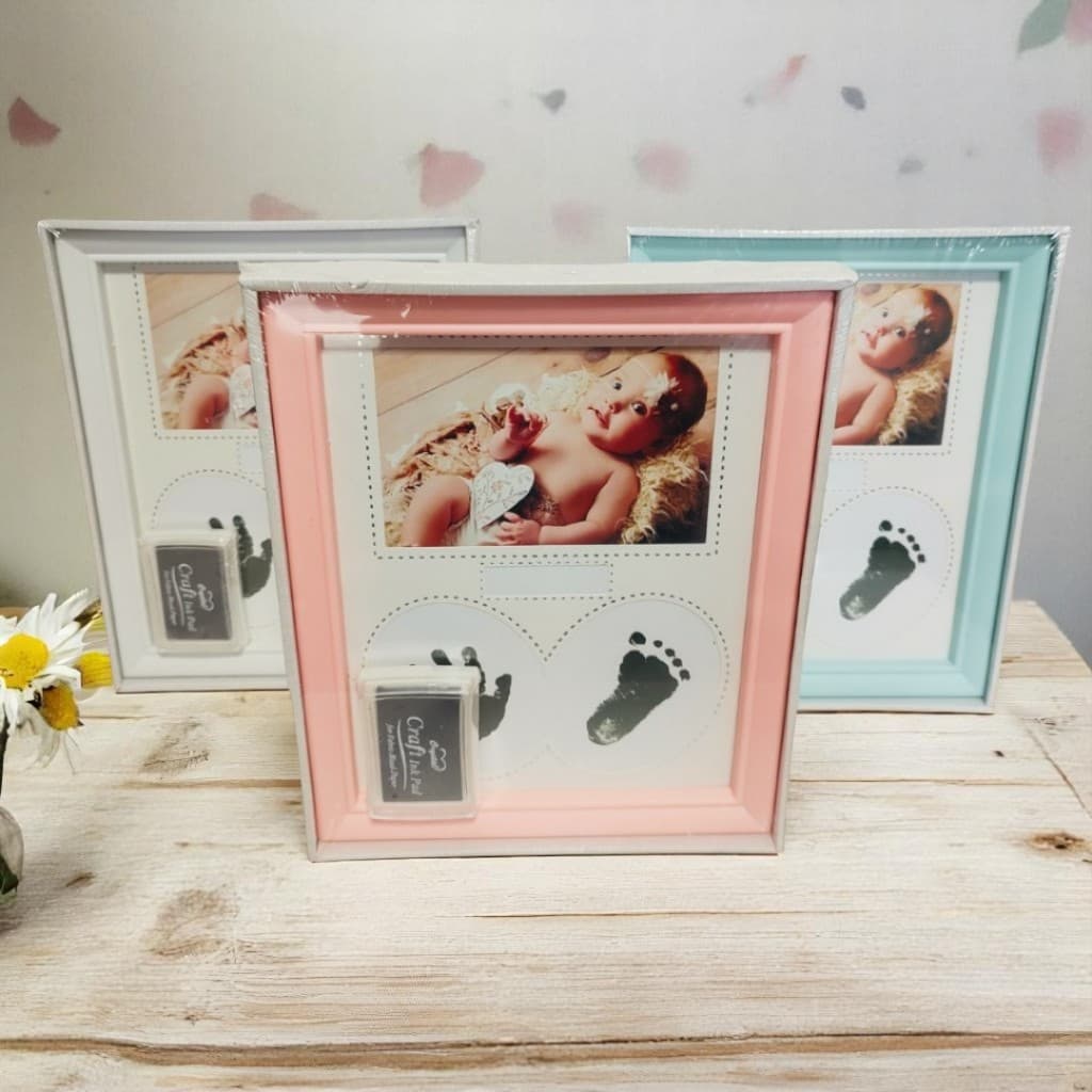 Porta Retrato Quarto Bebê Pezinho Mãozinha Carimbo Quadro Recém Nascido Pet