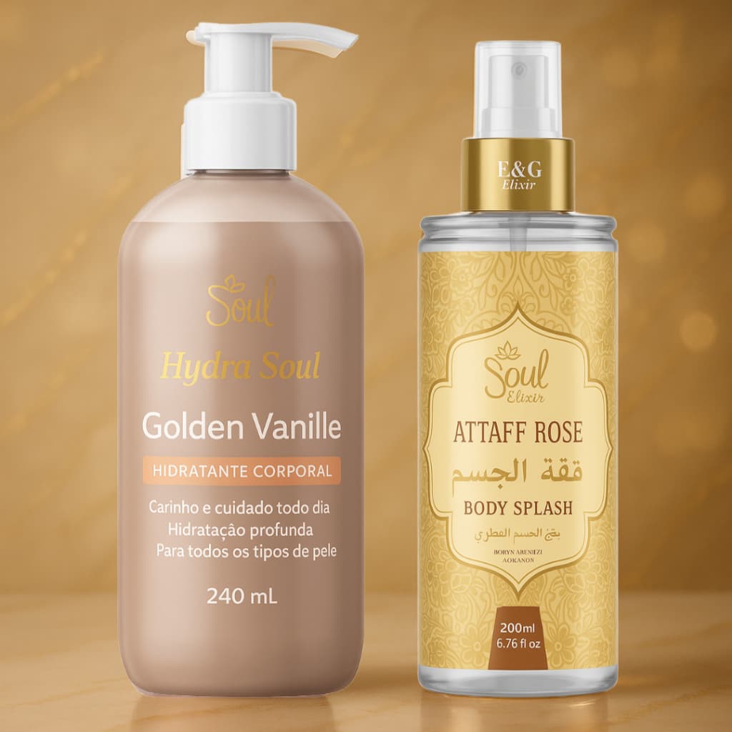 Kit body splash Perfume 200ml - Hidratante Corporal 240ml Soul Cosmeticos Feminino