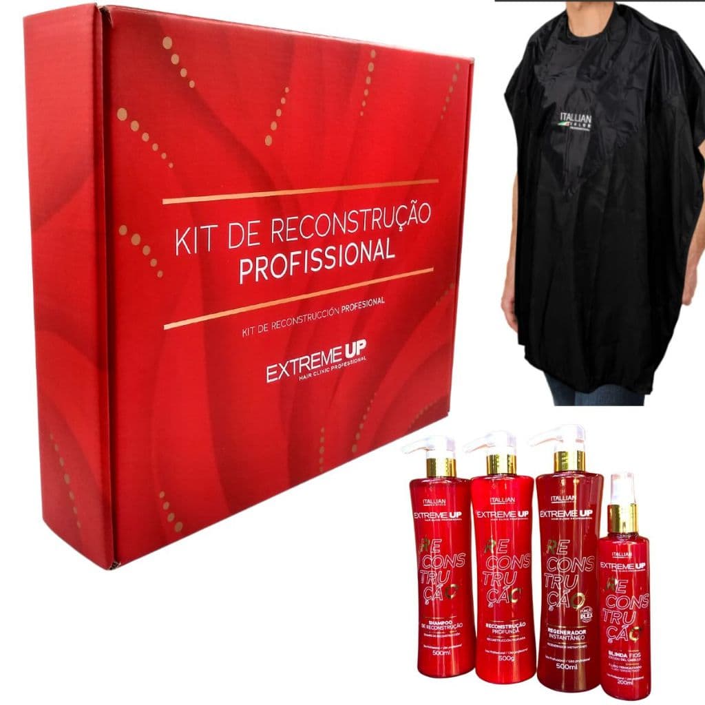 Kit Profissional Extreme Up Itallian Color 4 Passos  + Capa de Corte