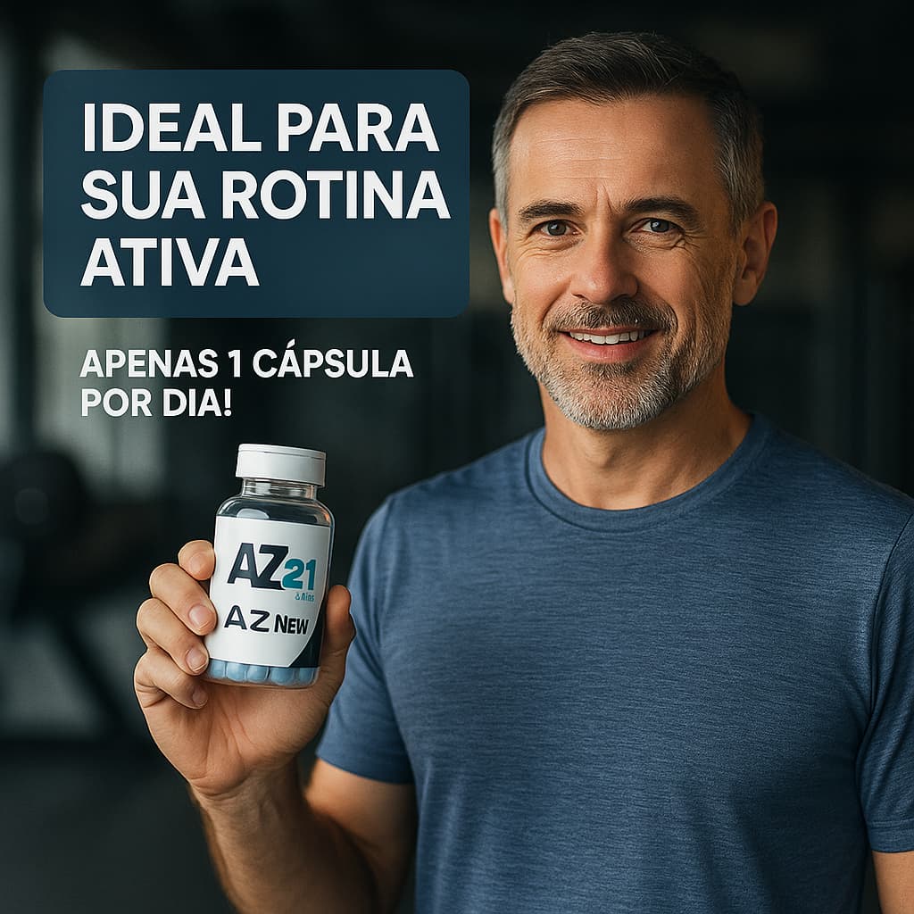 AZ 21 NEW – Suplemento com Zinco, Magnésio e Vitamina B6 em Cápsulas