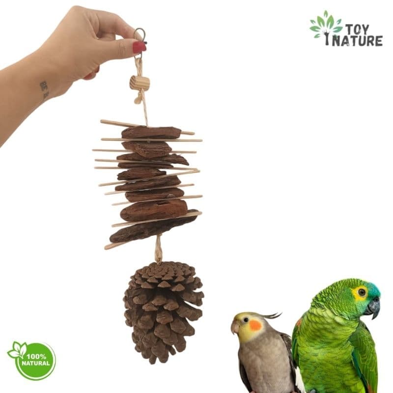 Brinquedo Comestível aves Calopsita Natural Pinha Intercalada ToyNature