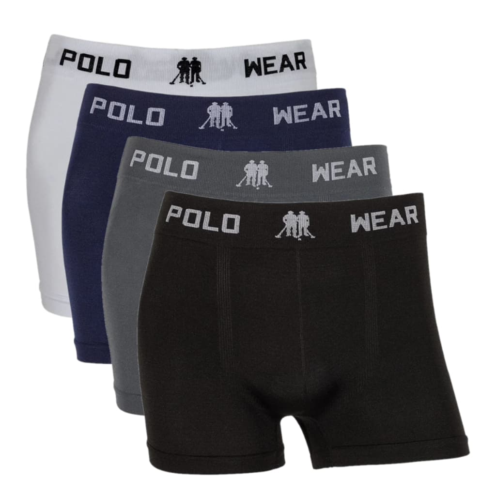 Kit 4 Cueca Boxer Masculina Adulto Polo Wear Original