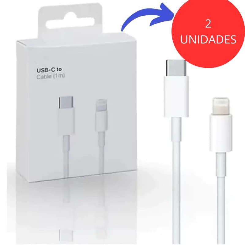 KIT 2 CABOS DE IPHONE TURBO 20w- ORIGINAL- GARANTIA