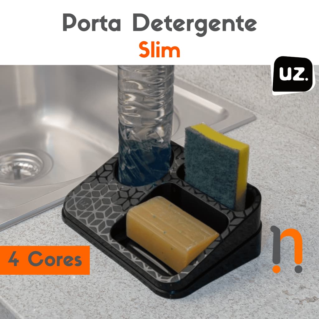 Porta Detergente Pia Cozinha Porta Sabão e Esponja Slim