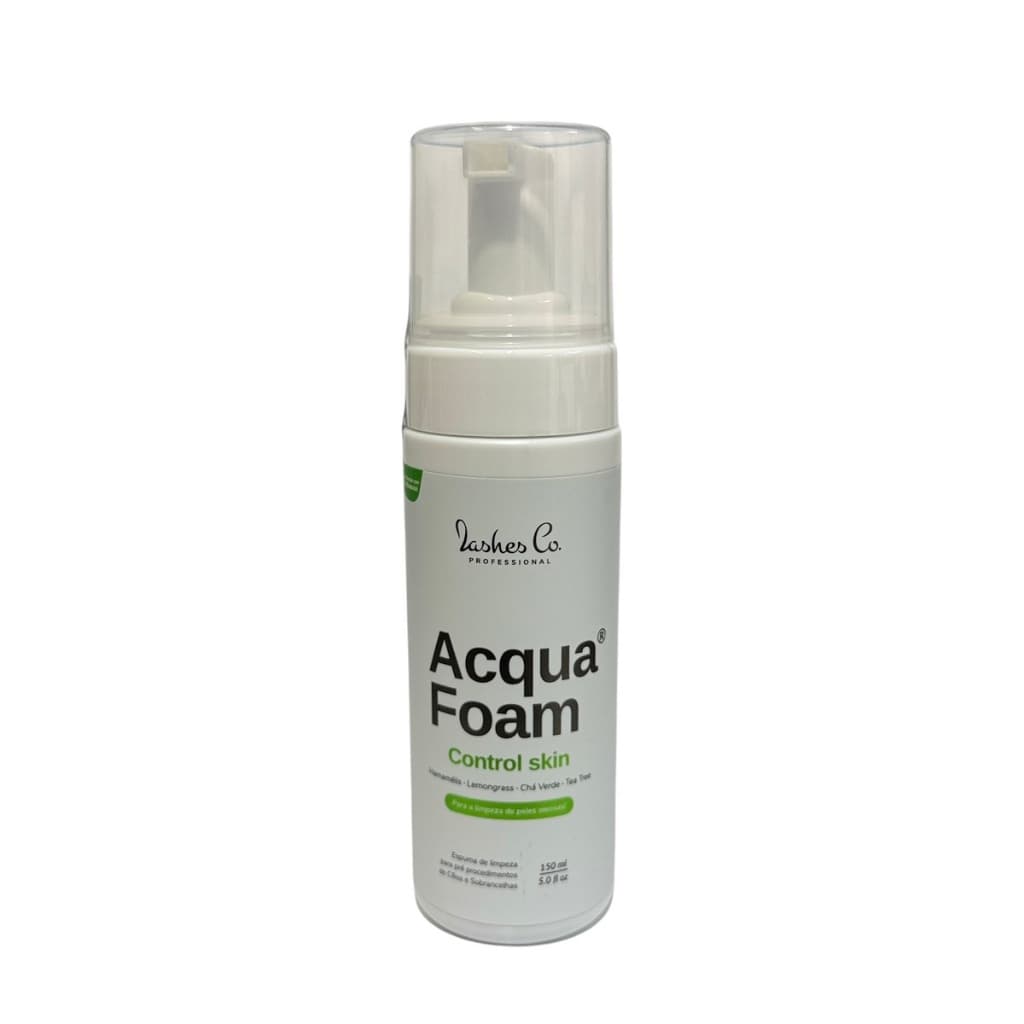 Espuma Limpeza Acqua Foam Lashes Co. 150ml Extensão Cílios Control Skin