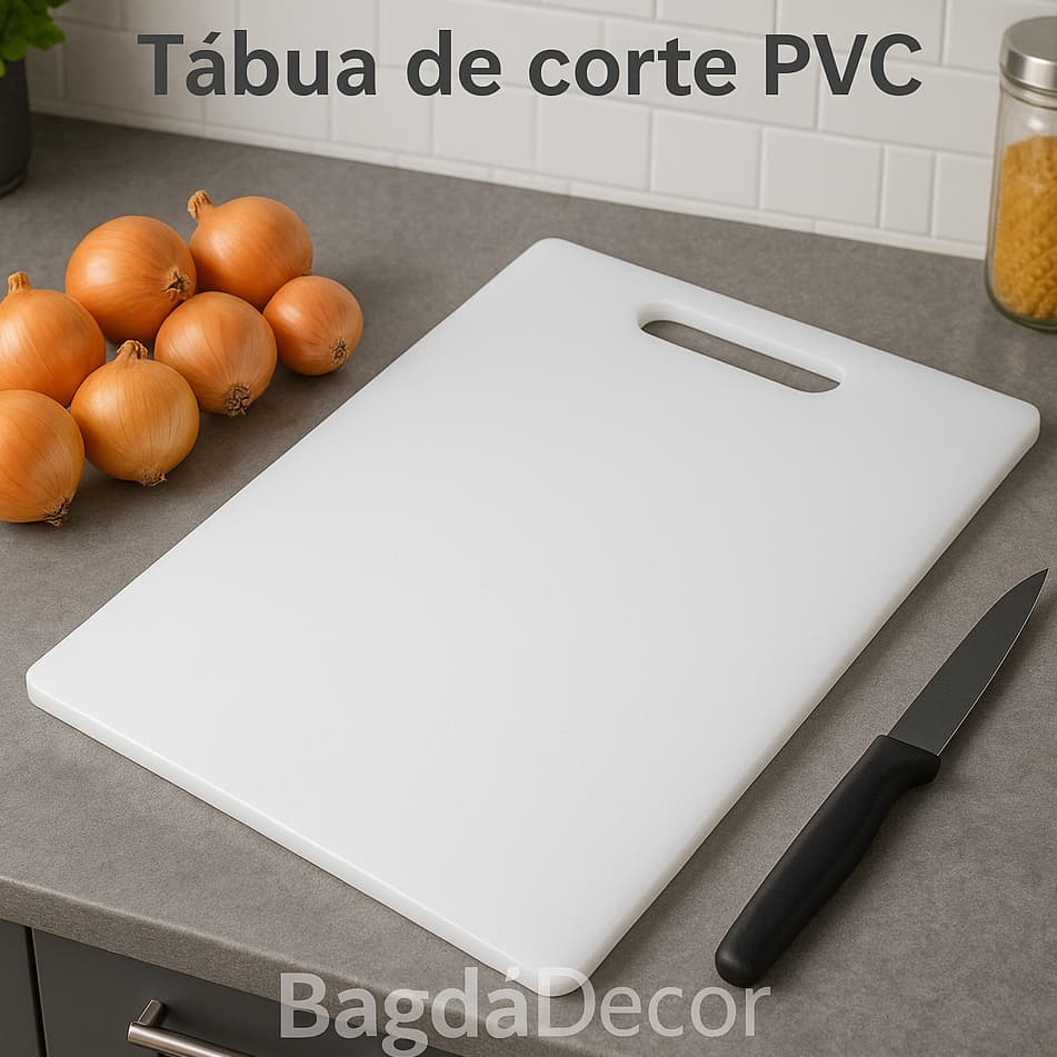 Tábua De Corte Com Alça Em PVC Durável Resistente M/G Profissional Antibacteriana
