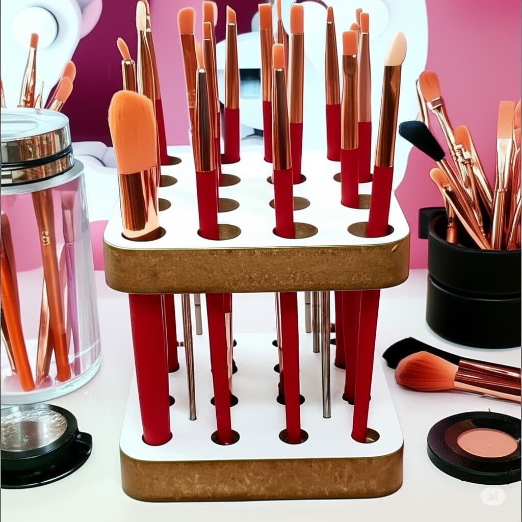 Suporte Para Pinceis De Maquiagem/Organizador Para Pinceis De Maquiagem/Porta Pinceis De Maquiagem
