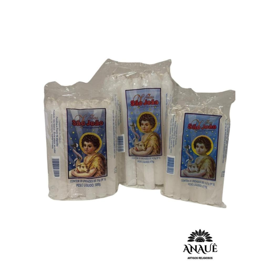 Vela Branca - São João  - Saco com 20 unidades