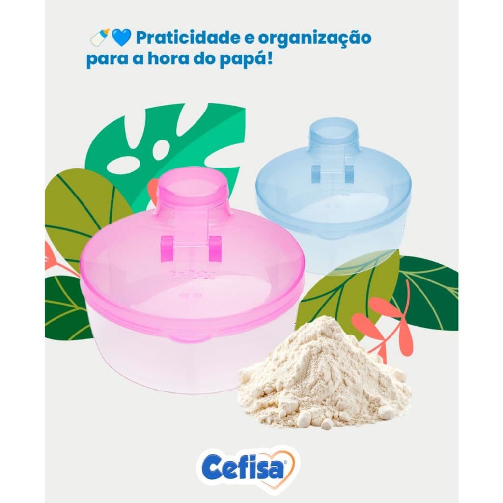 Porta Leite em Pó com 3 Divisórias – Azul - Cefisa