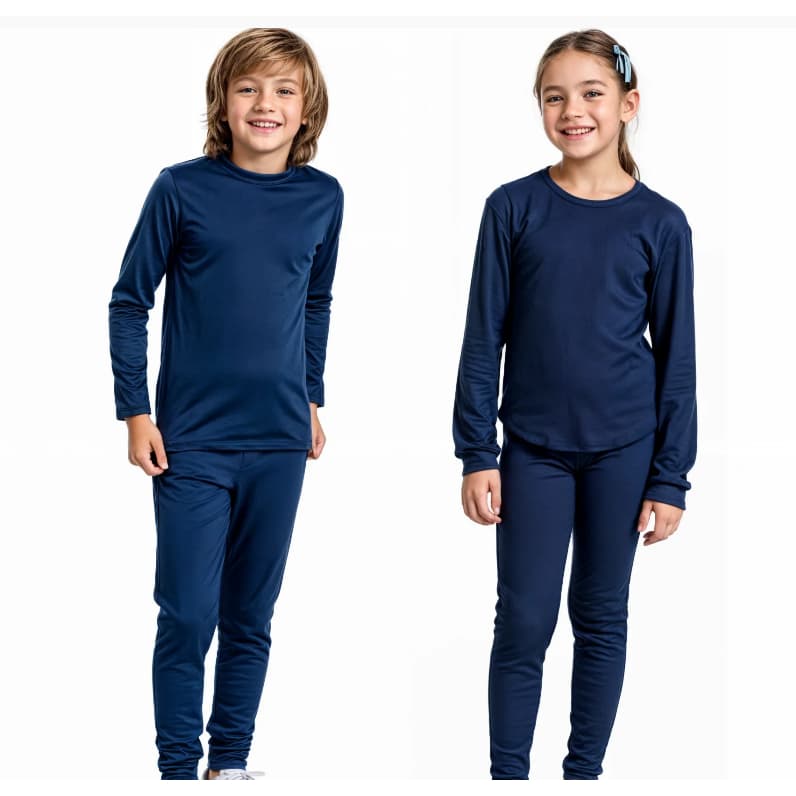 Conjunto Térmico Infantil  Pijama Flanelado Quentinho Para Inverno e Uniforme Escolar Calça + Blusa