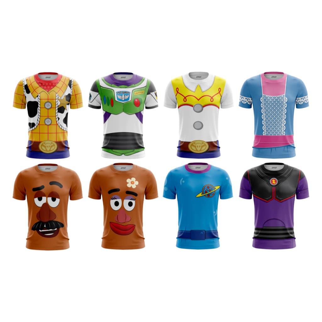 Camisa Camiseta Dryfit Premium Desenho Toy Story Personagem Xerife Woody Jessie Vaqueira buzz lightyear