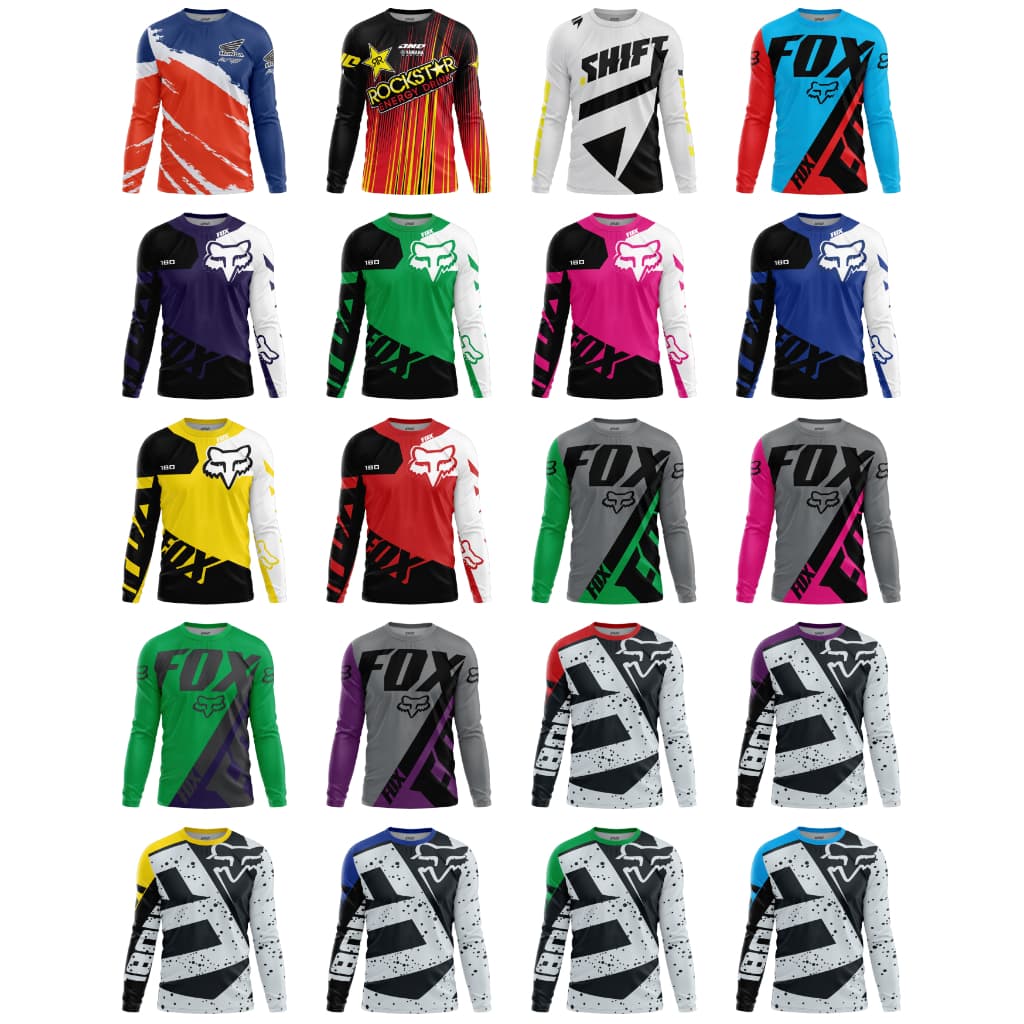 Camiseta Motocross Racing Manga Longa Downhill Bike Fox Esportiva Dry Alta Qualidade