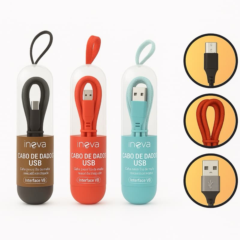 3x Cabo V8 Usb Carregador Ultra Rápido 2 metros Resistente Nylon Anti quebra