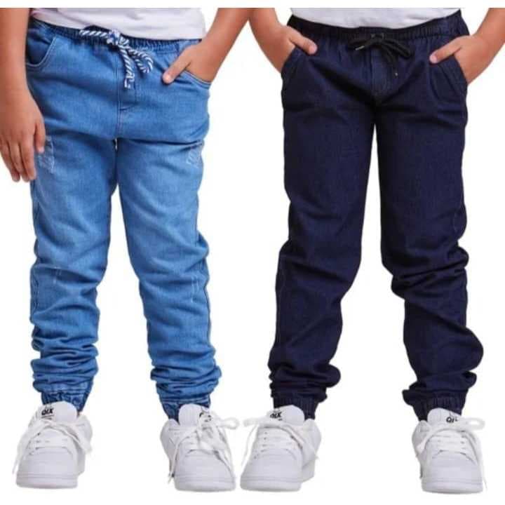 Kit 2 Calça Jeans Masculina Infantil Meninos jogguer