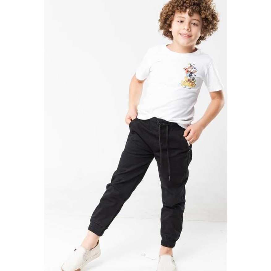 Calça Jogger Preto Infantil Juvenil Menino Masculina - 2 ao 16 (FOTOS REAIS)