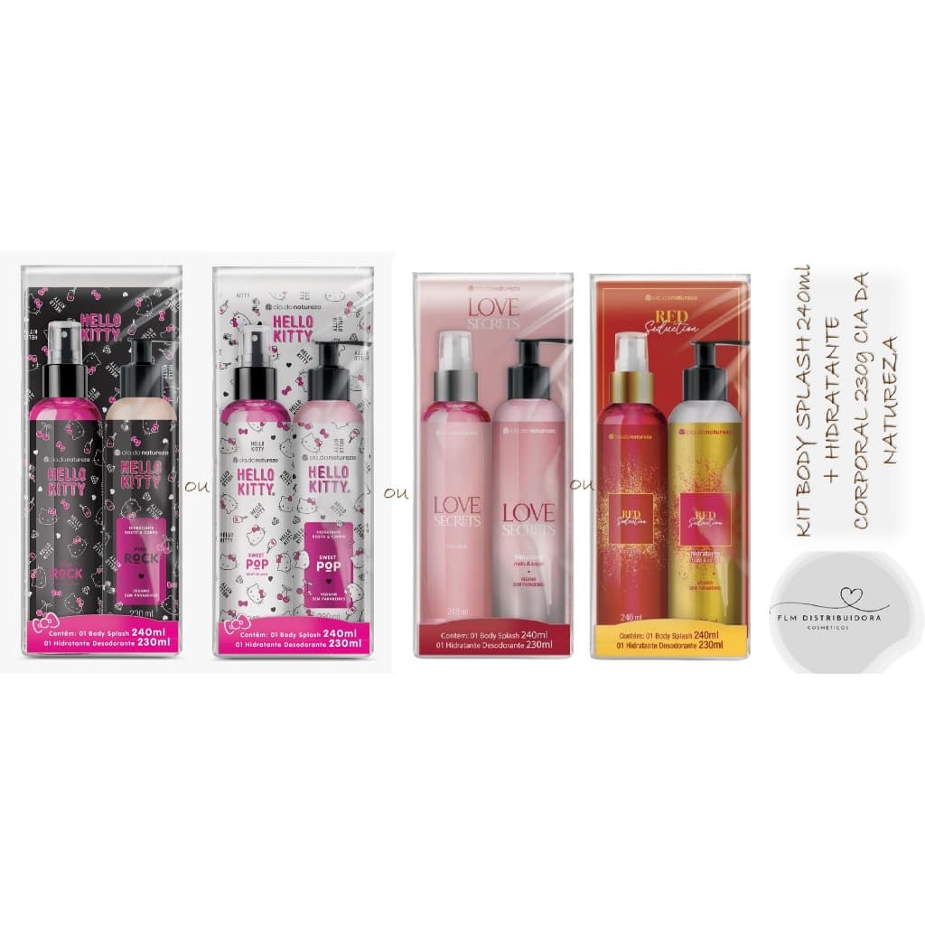Kit Body Splash 240ml + Hidratante Corporal 230g Cia da Natureza