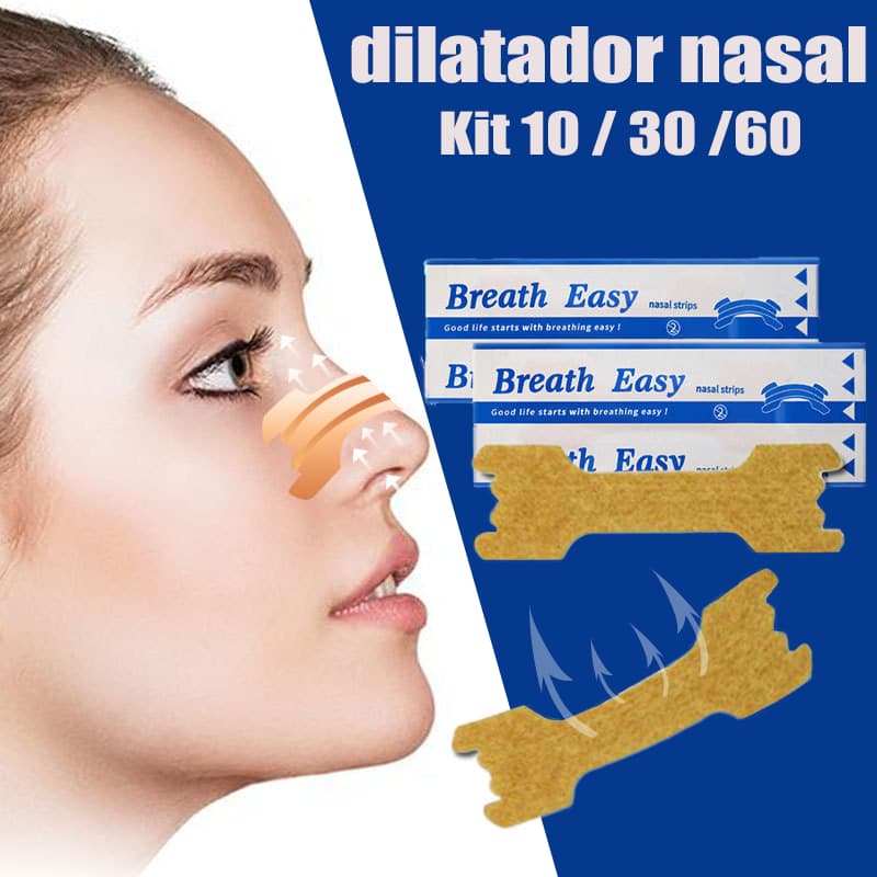 Dilatador Nasal Anti Ronco Adesivo 10/30/60 Unidades, Tiras Nasais para Melhorar Respiração e Sono Noturno