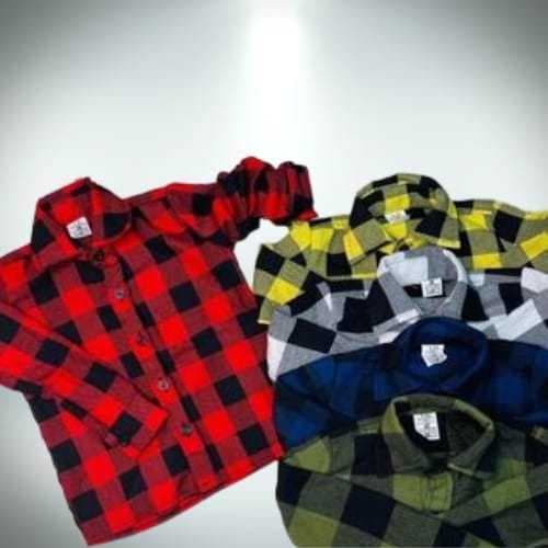 Camisa kids social xadrez flanelada unissex festa junina