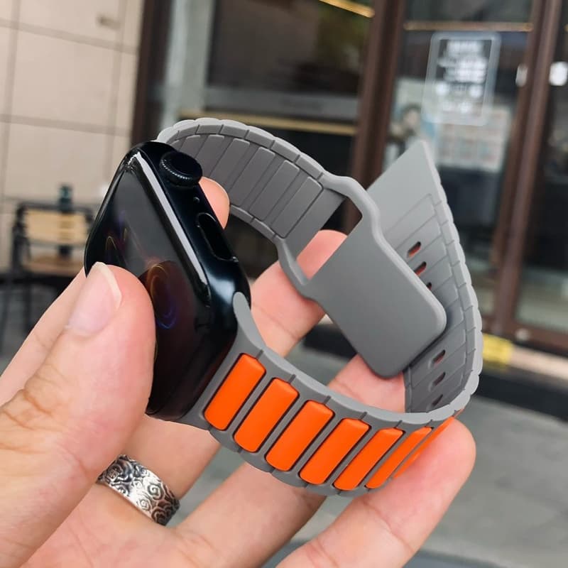 Pulsiera Esportiva De Silicone Para Apple Watchh 46mm Ultra 49mm 40mm 44mm 41mm 38mm 42mm 45mm iWatc 3 Contas Pulseira