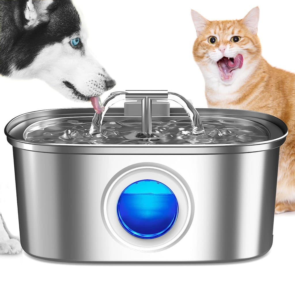 Fonte De Água Para Pet Gatos De Aço Inoxidável 3.2 L Alta qualidade
