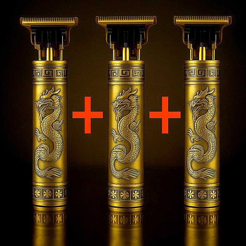 KIT 3x Máquina de Corte Profissional - Edição Dragão Dourado