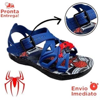 Sandalia Infantil Masculino Menino Confortável Personagem Super Herois Promoção