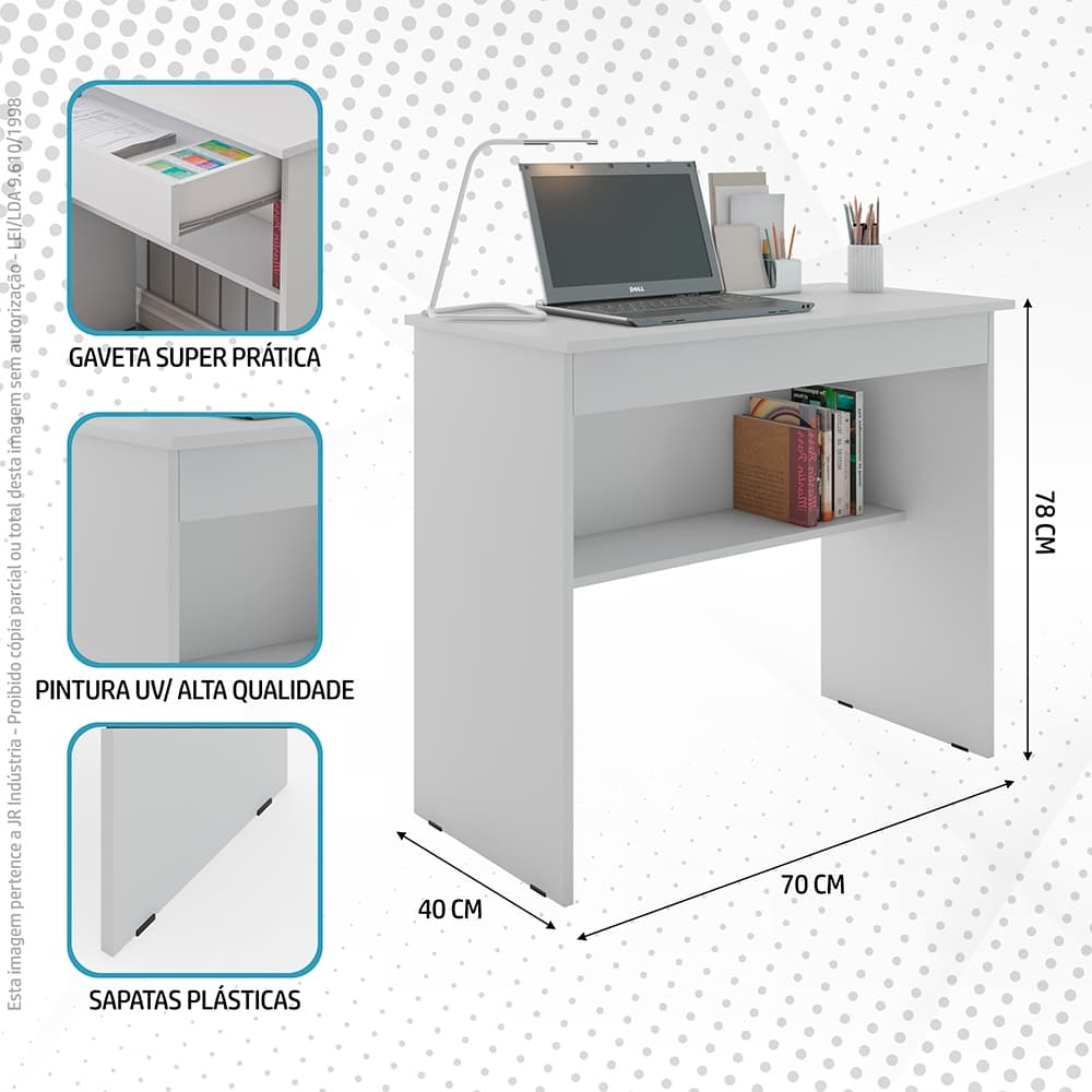 Mesa de computador sala escrivaninha com uma gaveta para estudo ou home office