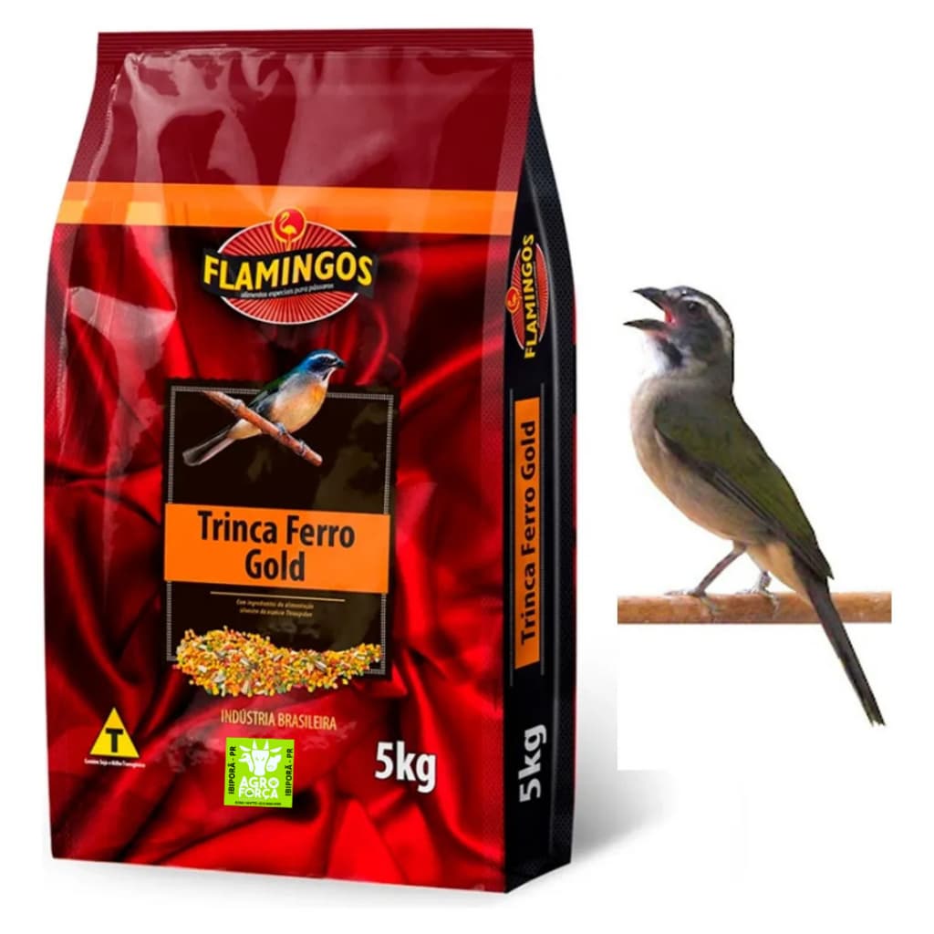 Ração Super Premium Trinca Ferro Sabiá Pássaro Preto Trinca Ferro Gold 5kg