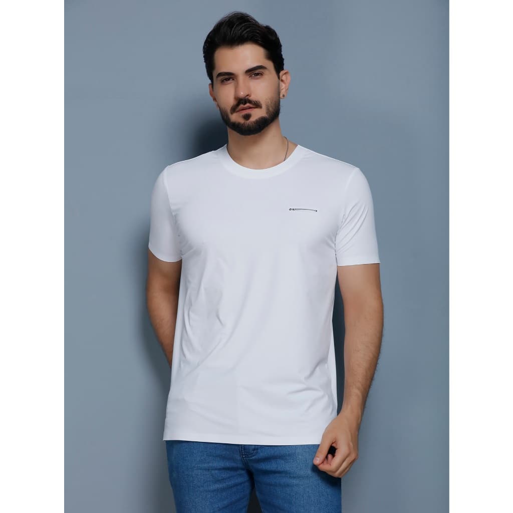 Camiseta Masculina em Tecido Ice Silk Elástico - Toque Fresco e Conforto Superior