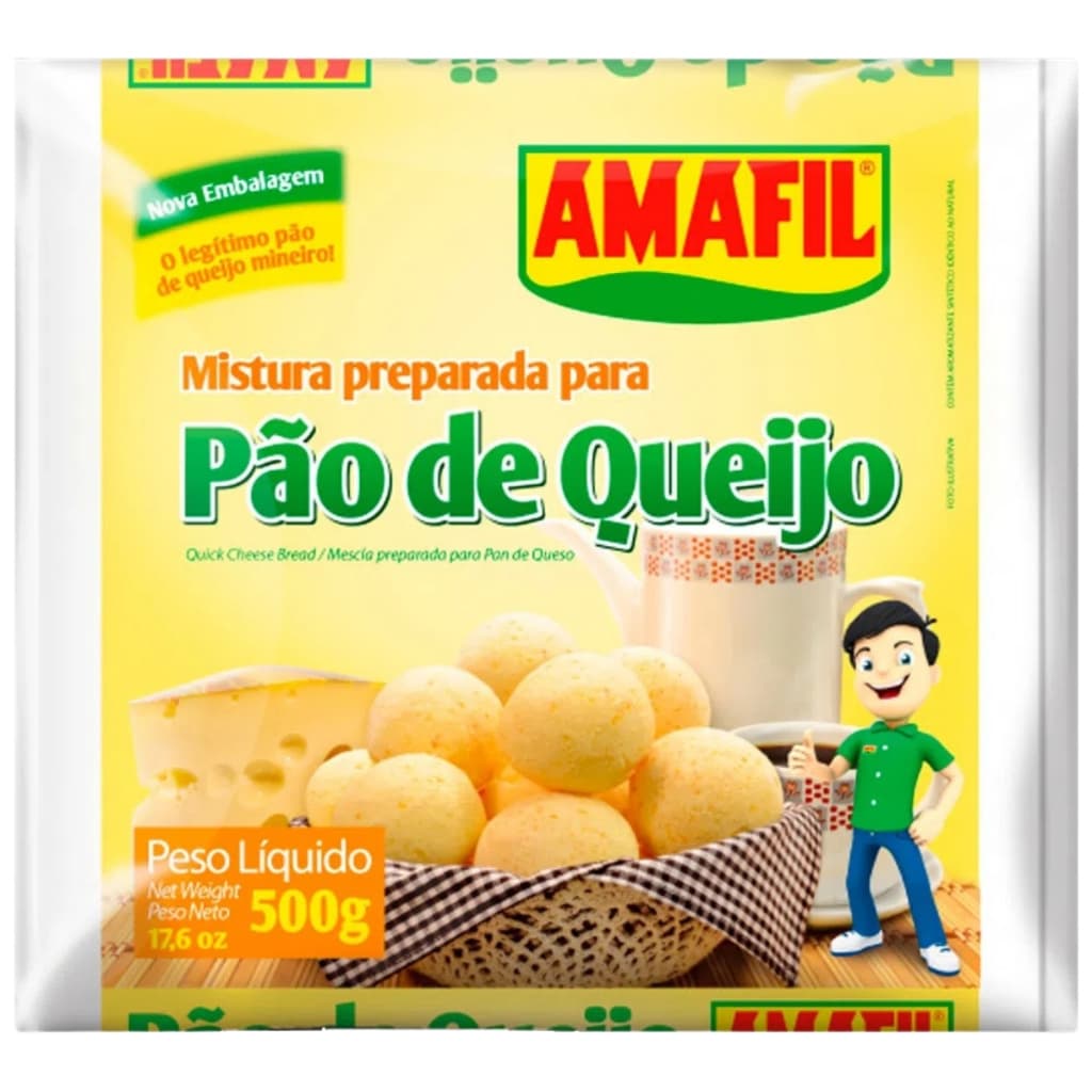 Mistura Preparada Para Pão de Queijo 500g Sem Glúten Amafil