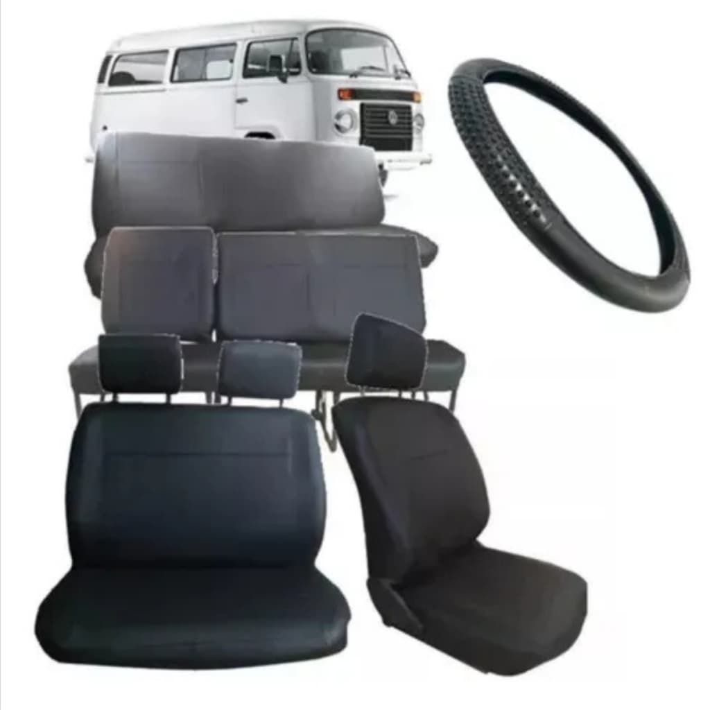 capa para banco de kombi 9 lugares  100 % couro + brinde