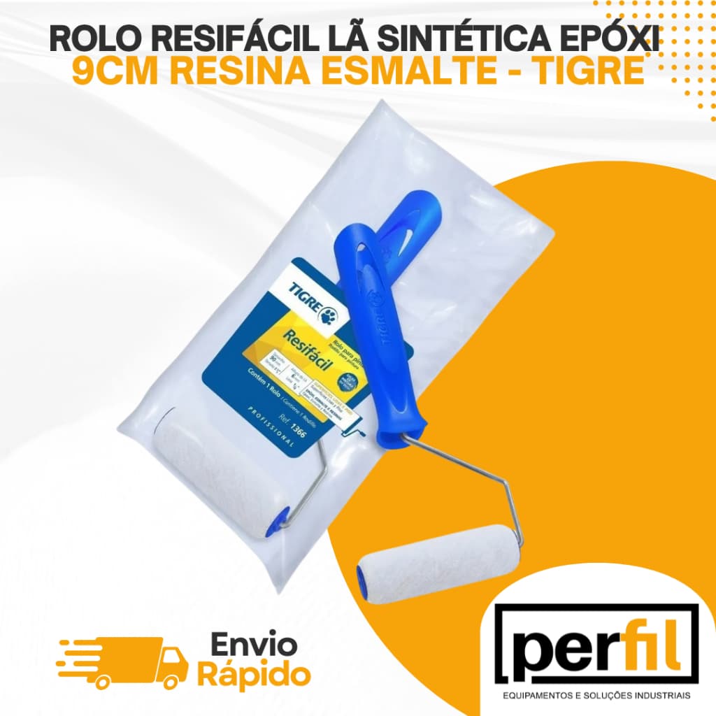 Rolo de Lã Sintética Resifácil Tigre 9cm