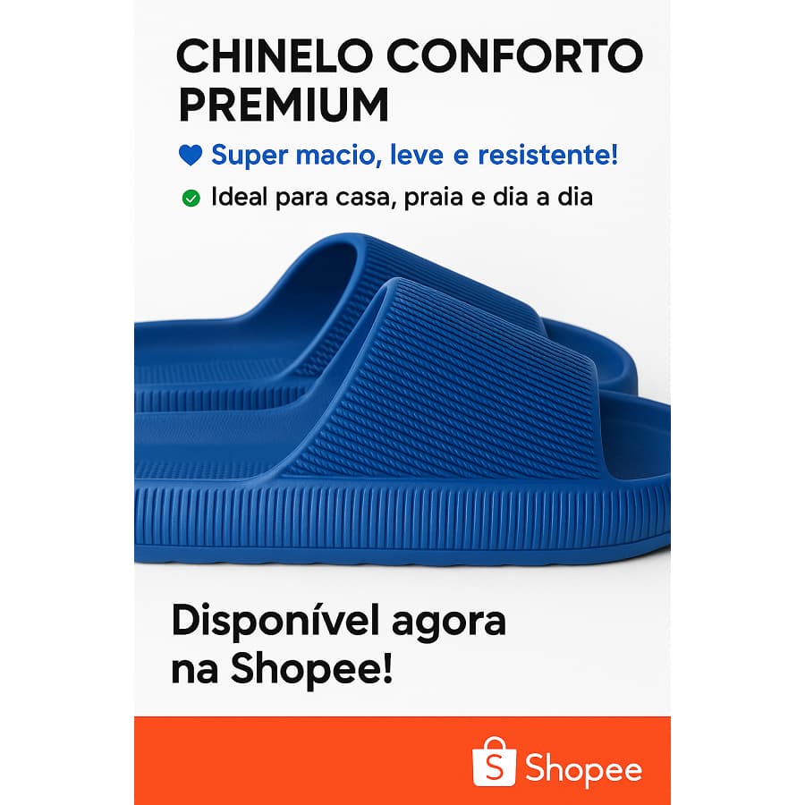 By Feet Nuvem Chinelo Leve E Confortável Azul