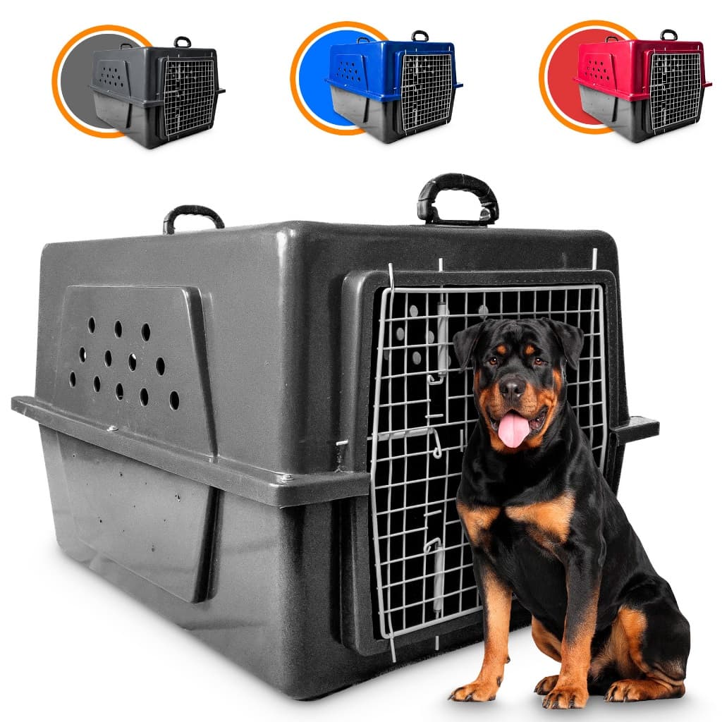 Caixa De Transporte Porte Grande Nº6 Para Cães Cachorro Alça Reforçada Viagem Avião