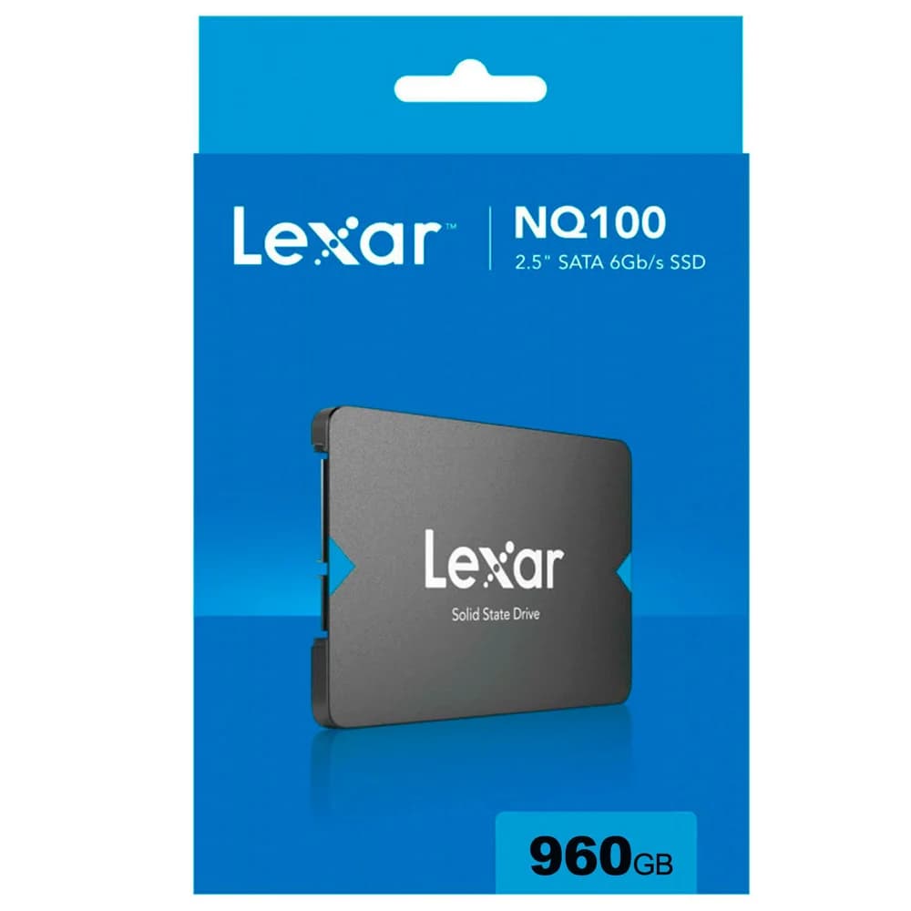 Hd Ssd 960GB Lexar NQ100 2.5'' SATA III 6Gb/s Leitura 550MB/s e Gravação 500MB/s