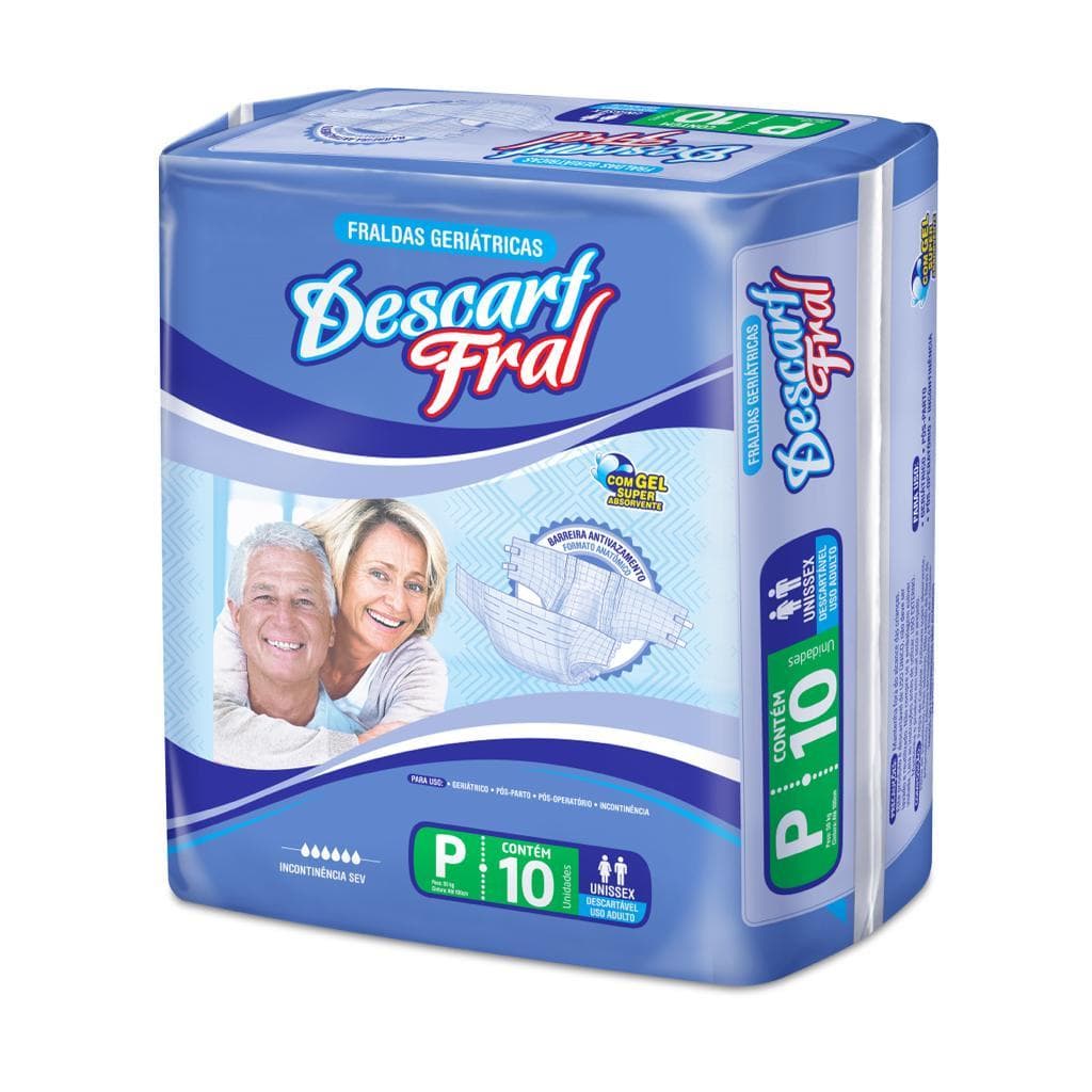 Fralda Geriátrica Descart Fral Mini Kit c/ 4