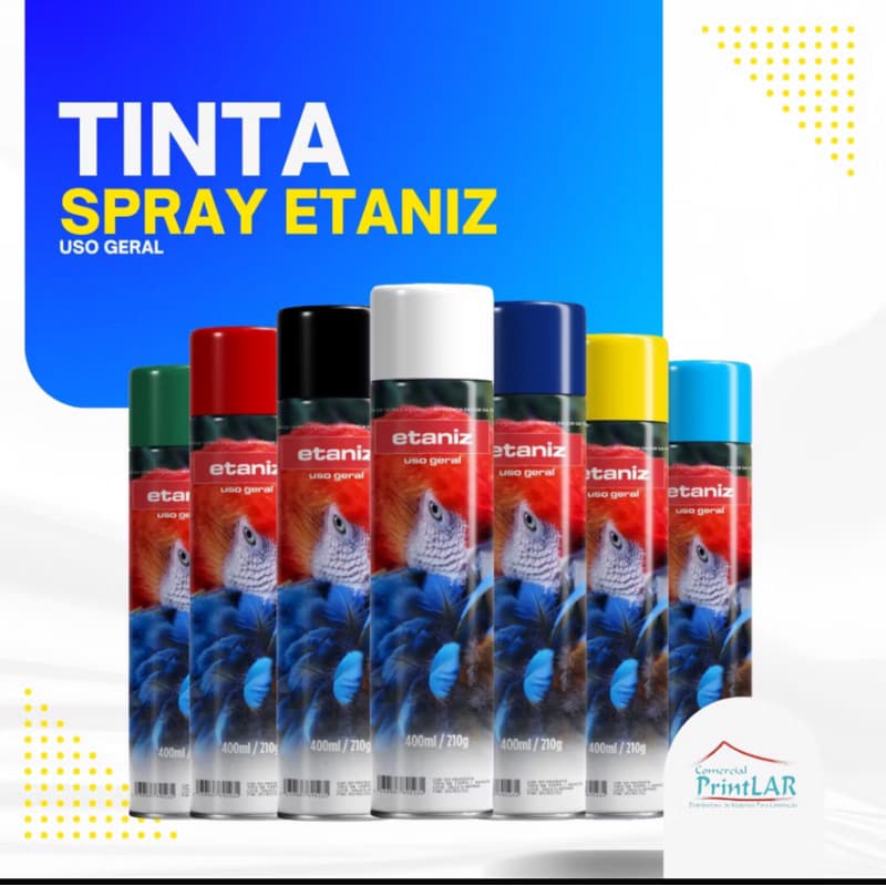 Tinta Spray Premium Uso Geral Etaniz Secagem Rápida Uso Interno/Externo 400ML