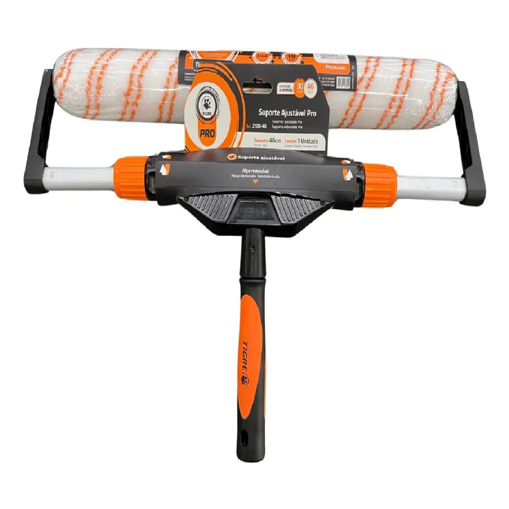 Kit Pintura Profissional Suporte + Rolo  - Tigre