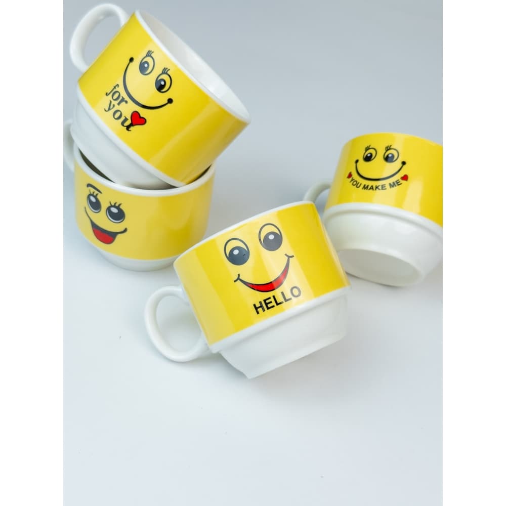 Torre de Xícara (kit 4 xícaras) Porcelana Personalizada com Suporte - 150 ml (cada)