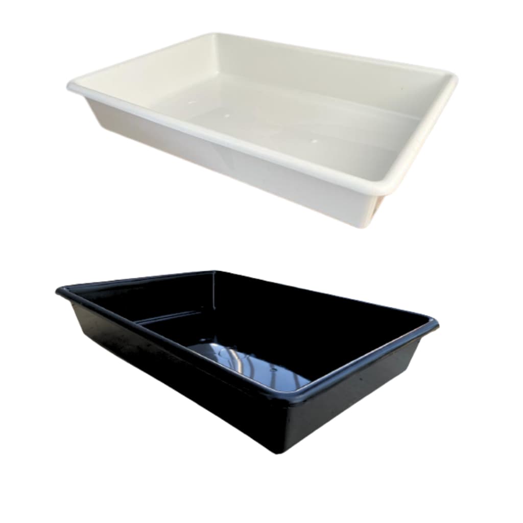 Kit 2 / 3 Bandejas Plásticas Para Cozinha 7 Litros Retangular  PRETO OU BRANCO - JV