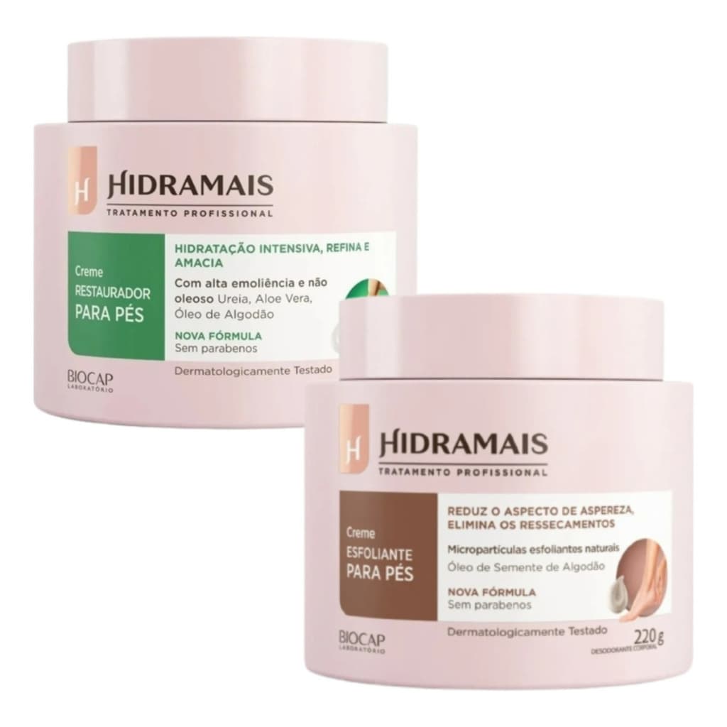 Kit Restaurador + Esfoliante De Pés Hidratação Com Óleo De Algodão